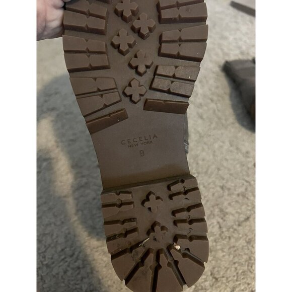 Cecilia New York Chance Hiker Boots Gray Suede Leather 8M - Picture 9 of 11